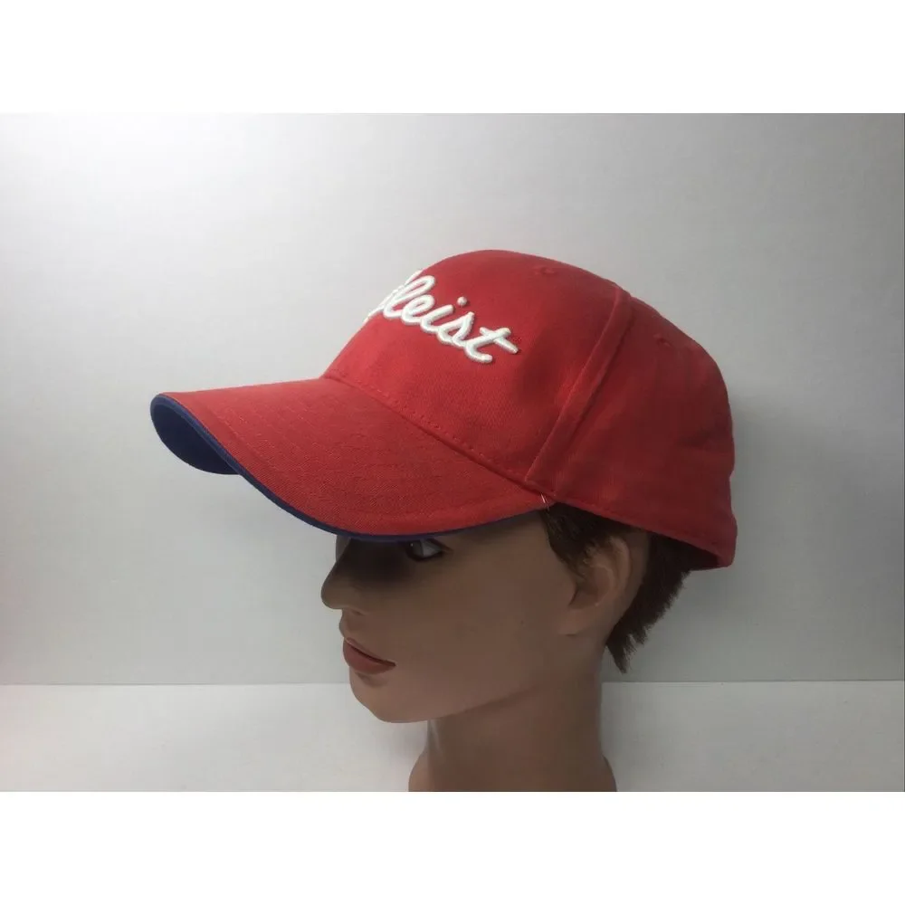 New Era Titleist Golf Hat Red StrapBack Embroidered Logo Baseball‎ Cap